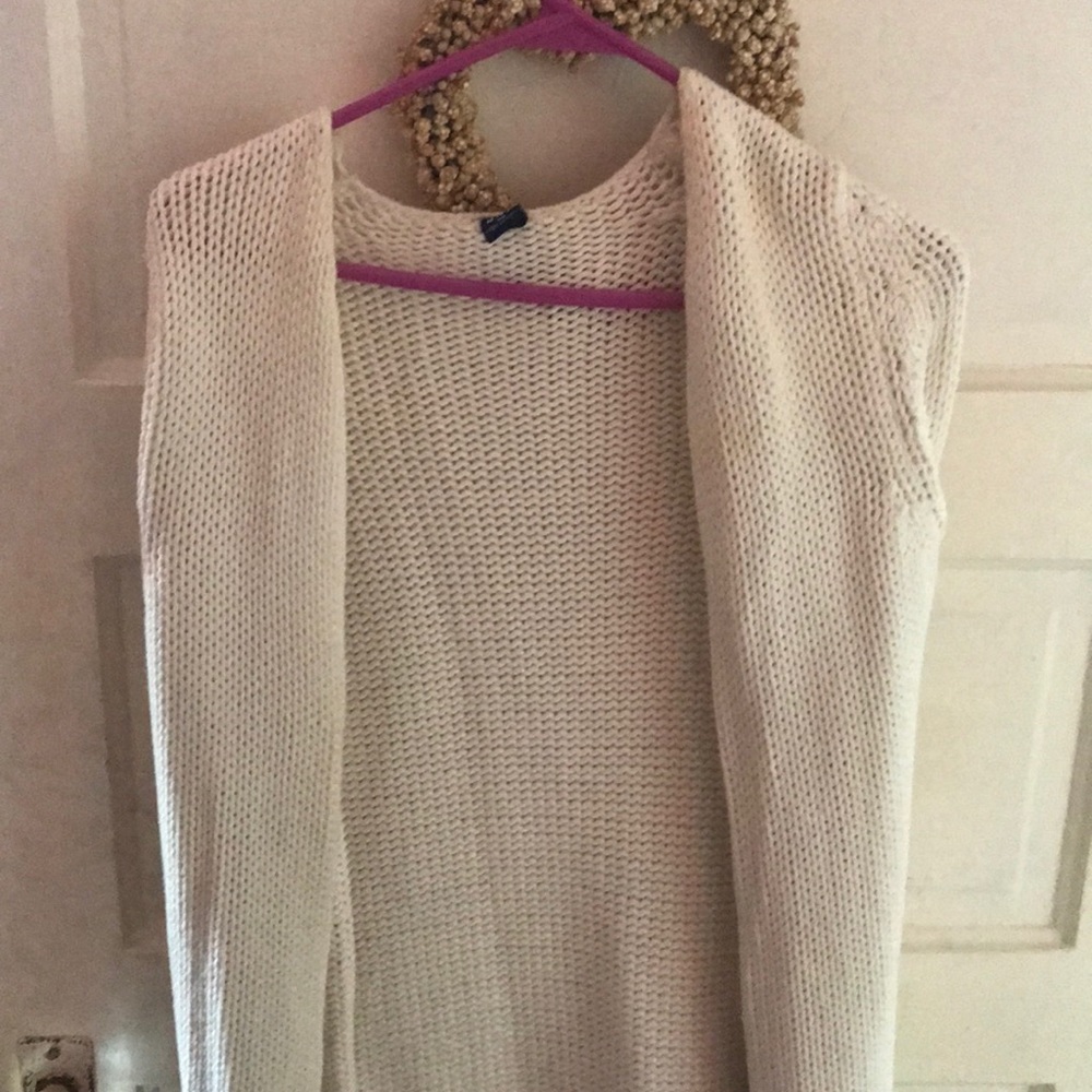 Long off white sweater!
